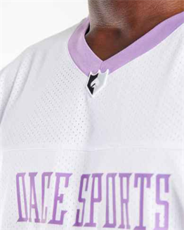 File Kumaş Spor   Oversize  T shirt-Lila Açık