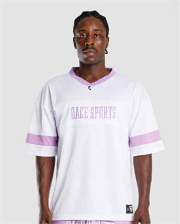 File Kumaş Spor   Oversize  T shirt-Lila Açık