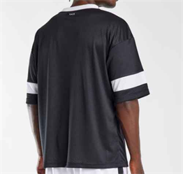 File Kumaş Spor   Oversize  T shirt-Siyah-Beyaz
