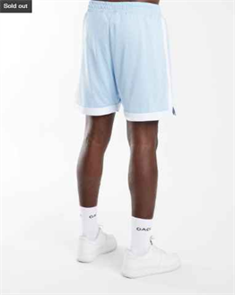 File Kumaş Spor Şort-Beyaz-Mavi