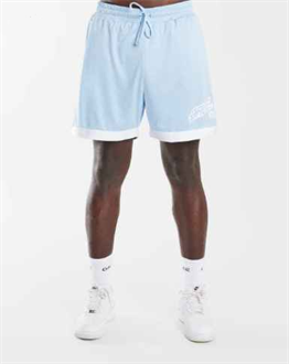 File Kumaş Spor Şort-Beyaz-Mavi