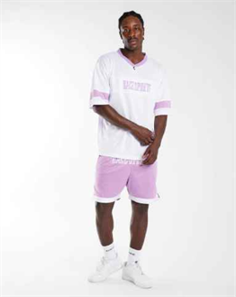 File Kumaş Spor Şort-Lila