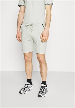 Flock Baskılı  Penye Şort-Yeşil