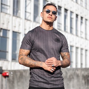 Gizli Baskılı T shirt-Antrasit