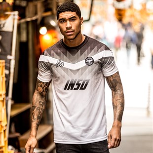 Göğüsü Logolu Long T shirt-Gri