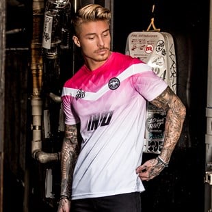 Göğüsü Logolu Long T shirt-Pembe