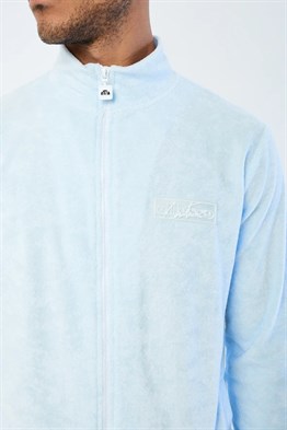 Havlu Soft  Kumaş Fermuarlı  Sweat-Mavi Açık