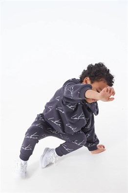 İmza Baskılı Jogger  Eşofman Altı-Antrasit