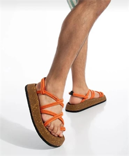 İPLİ BODRUM SANDALET-Orange