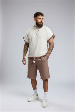Kolsuz T-shirt-Krem