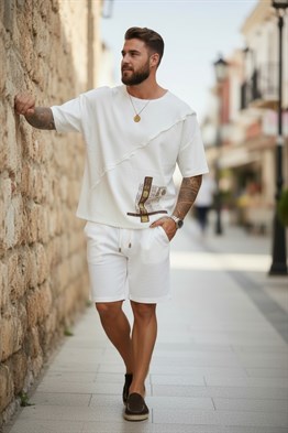 KTL KETEN TSHİRT-Krem
