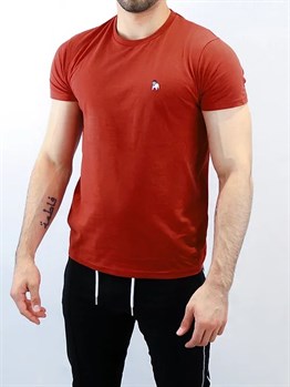 Logolu Basic T shirt-Kırmızı