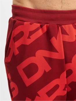 Loose Bol   Penye Şort-Kırmızı