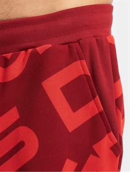 Loose Bol   Penye Şort-Kırmızı