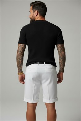 Merserize T-shirt-Beyaz