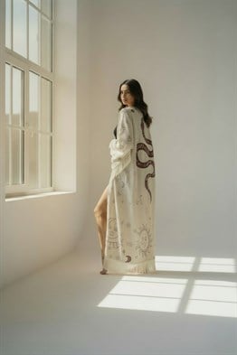 Minimal Sky Kimono-Taş