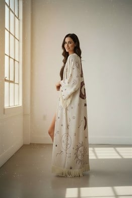 Minimal Sky Kimono-Taş