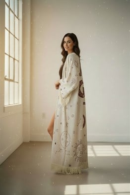 Minimal Sky Kimono-Taş