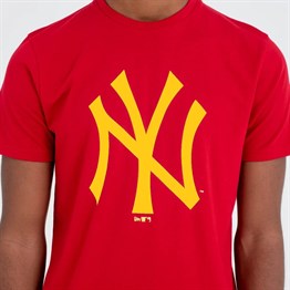N Y Logo  T shirt-Kırmızı