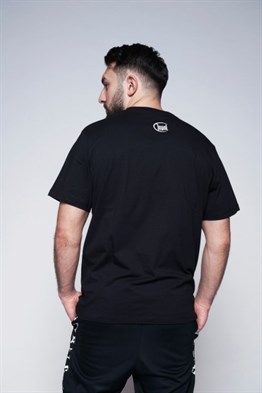 Normal Kesim  Unisex Köpek Baskılı T shirt-Siyah