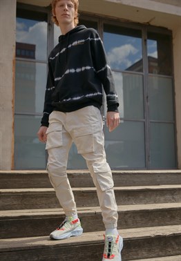 Önden Cepli Lyon   Pantolon-Krem