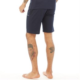 Önü Ve Arkası Baskılı Penye Şort-Lacivert