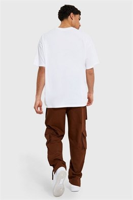 Oversize Basic Crew T shirt-Beyaz