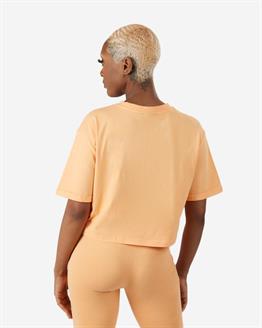 Oversize Basic Crop T shirt-Kavuniçi