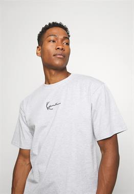 Oversize Basic  Small Logo  T shirt-Gri