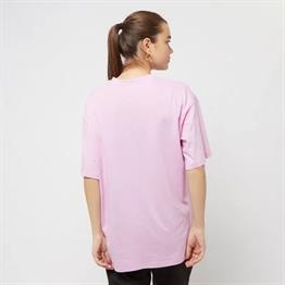 Oversize Basic  Small Logo  T shirt-Pembe