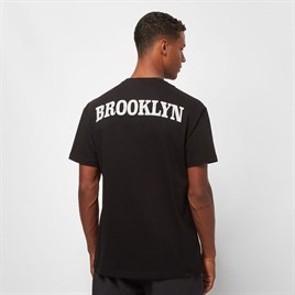 Oversize Brooklyn  Baskılı  T shirt-Siyah