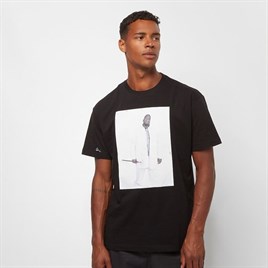 Oversize Brooklyn  Baskılı  T shirt-Siyah