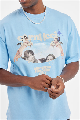 Oversize Cherhub T shirt-Mavi