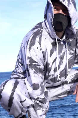 Oversize Dye Special Sweat-Gri-Beyaz