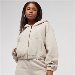 Oversize Fermuarlı  Sweat-Bej