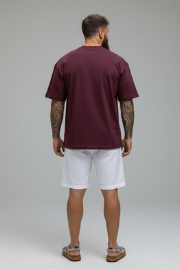 Oversize Forewer T-Shirt-Bordo