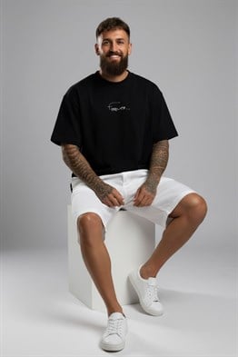 Oversize Forewer T-Shirt-Siyah