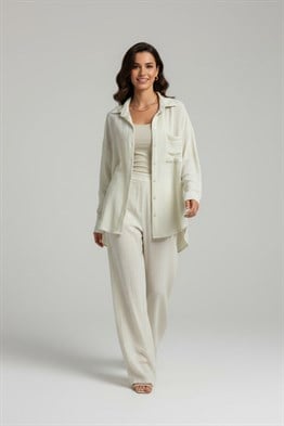 Oversize Muslin Gömlek-Beyaz