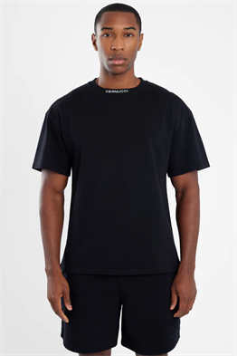 Oversize Neckline T shirt-Siyah