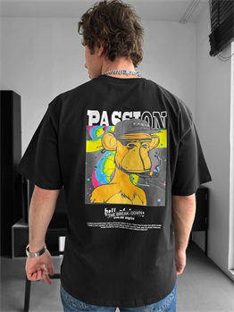 Oversize Passion T-Shirt-Siyah