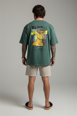 Oversize Passion T-Shirt-Yeşil