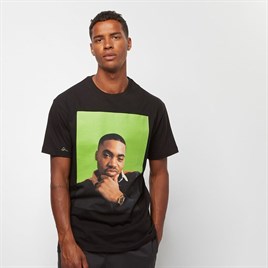 Oversize Queensbridge  Baskılı  T shirt-Siyah-Yesil