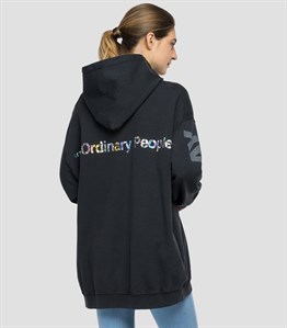 Oversize Secondlife Sweat Hoodie-Antrasit