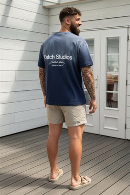 Oversize Studio T shirt-Lacivert