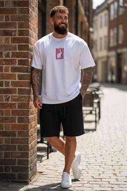 Oversize T shirt-Beyaz