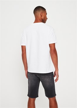 Paçası Katlı Jean Şort-Antrasit