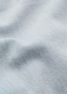 Paçası Katlı Jean Şort-Buz Mavisi