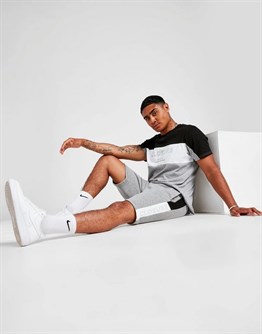 Panel Logo Block T Shirt-Gri