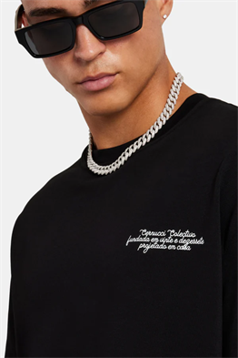 PARAISO GRAPHIC OVERSIZED T-SHIRT-Siyah