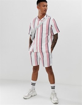 Polly Şort-Pembe-Beyaz